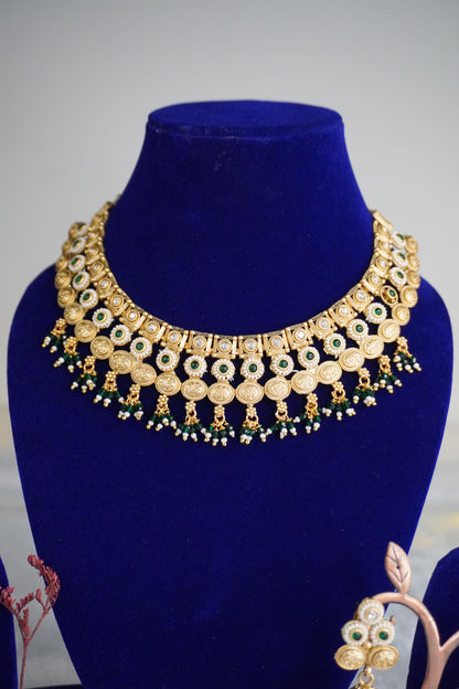 Antique Kundan Necklace Set AGK019