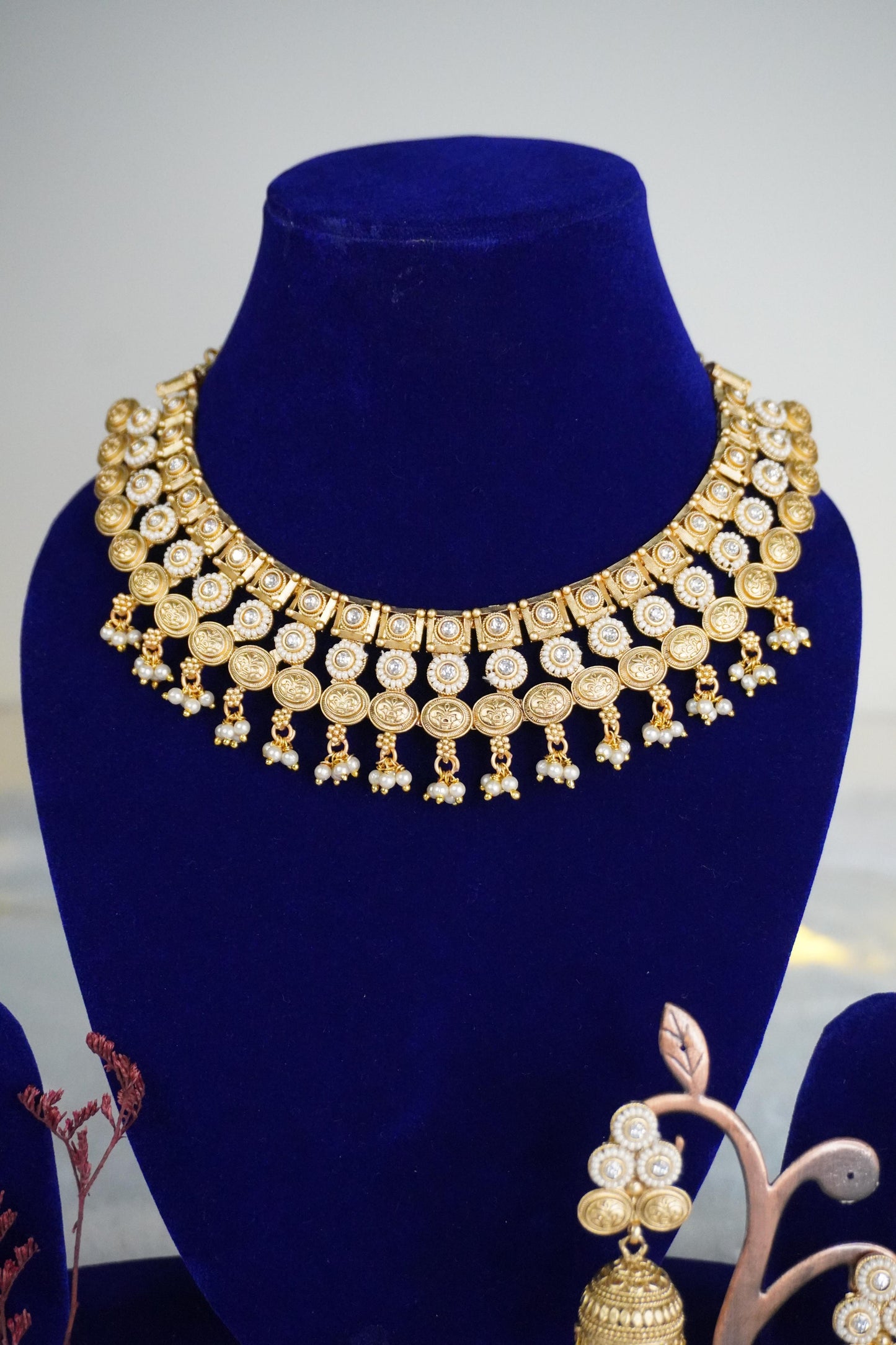 Antique Kundan Necklace Set AGK019