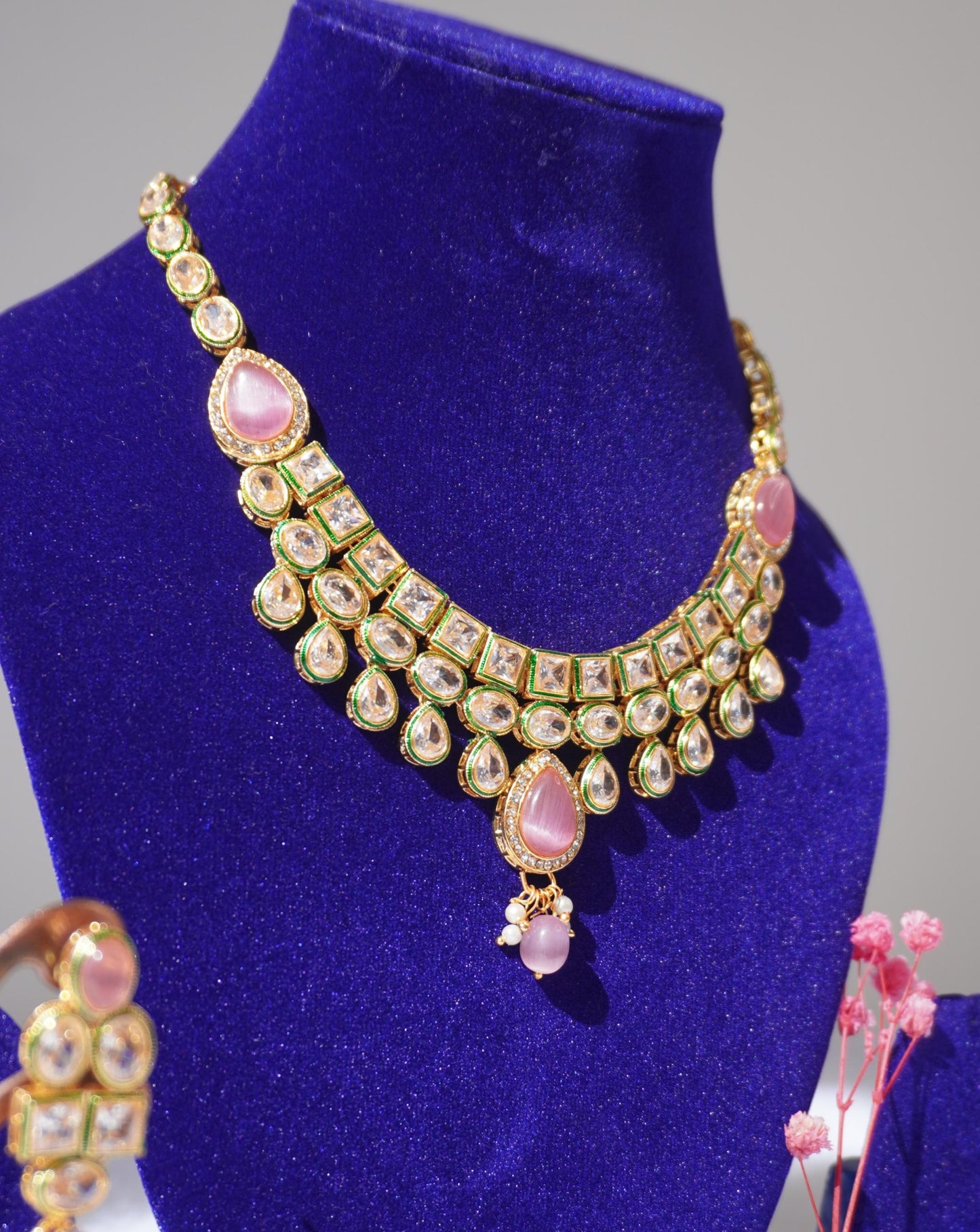 Kundan Necklace Set AGK023