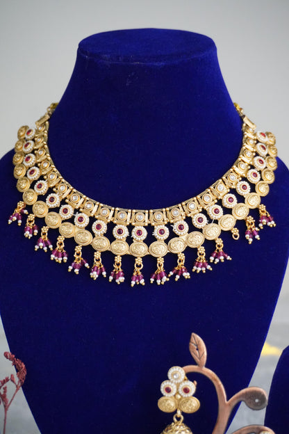 Antique Kundan Necklace Set AGK019