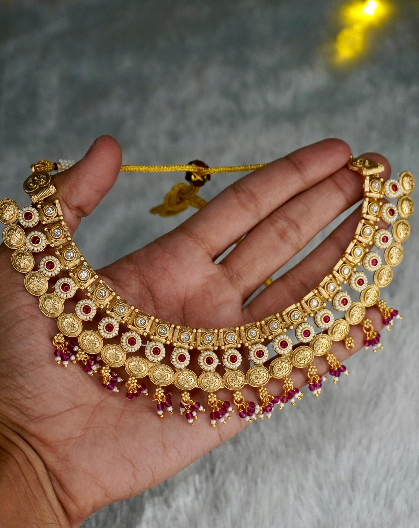 Antique Kundan Necklace Set AGK019