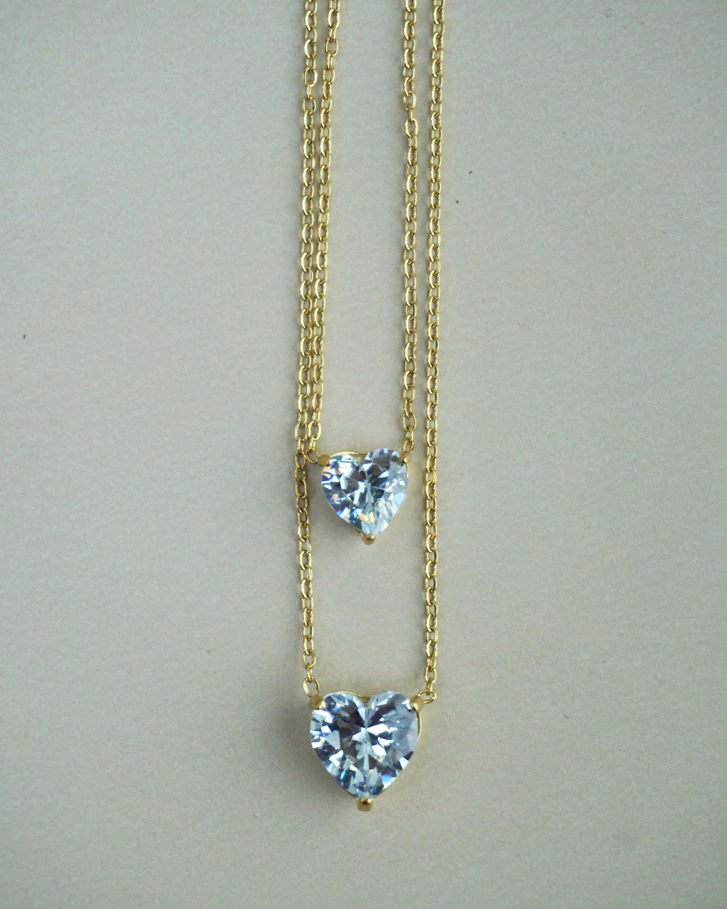 Layered Heart  Necklace C002