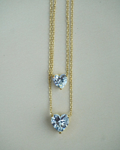 Layered Heart  Necklace C002