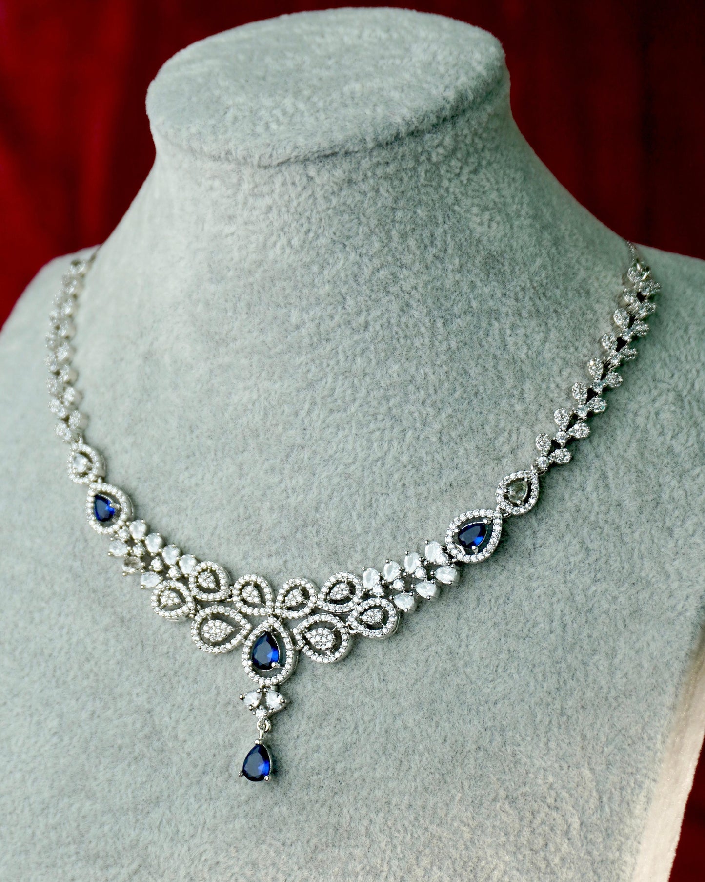 Dark Blue Short AD Necklace