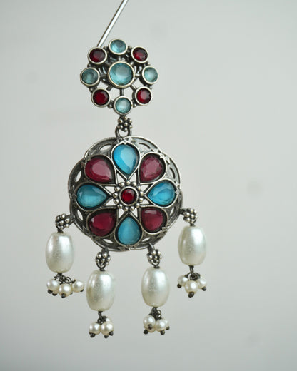 German Silver Pearl Drop Earring E009