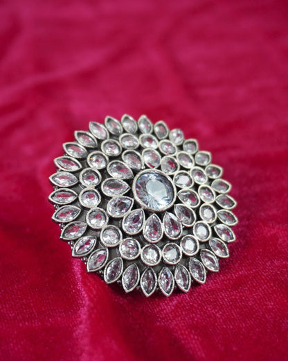 German Silver Flower Ring GSR001