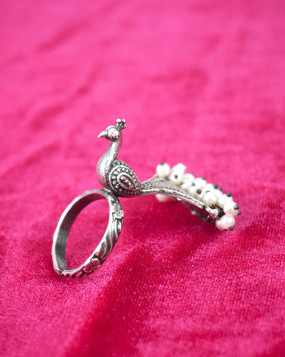 German Silver Peacock Ring GSR003