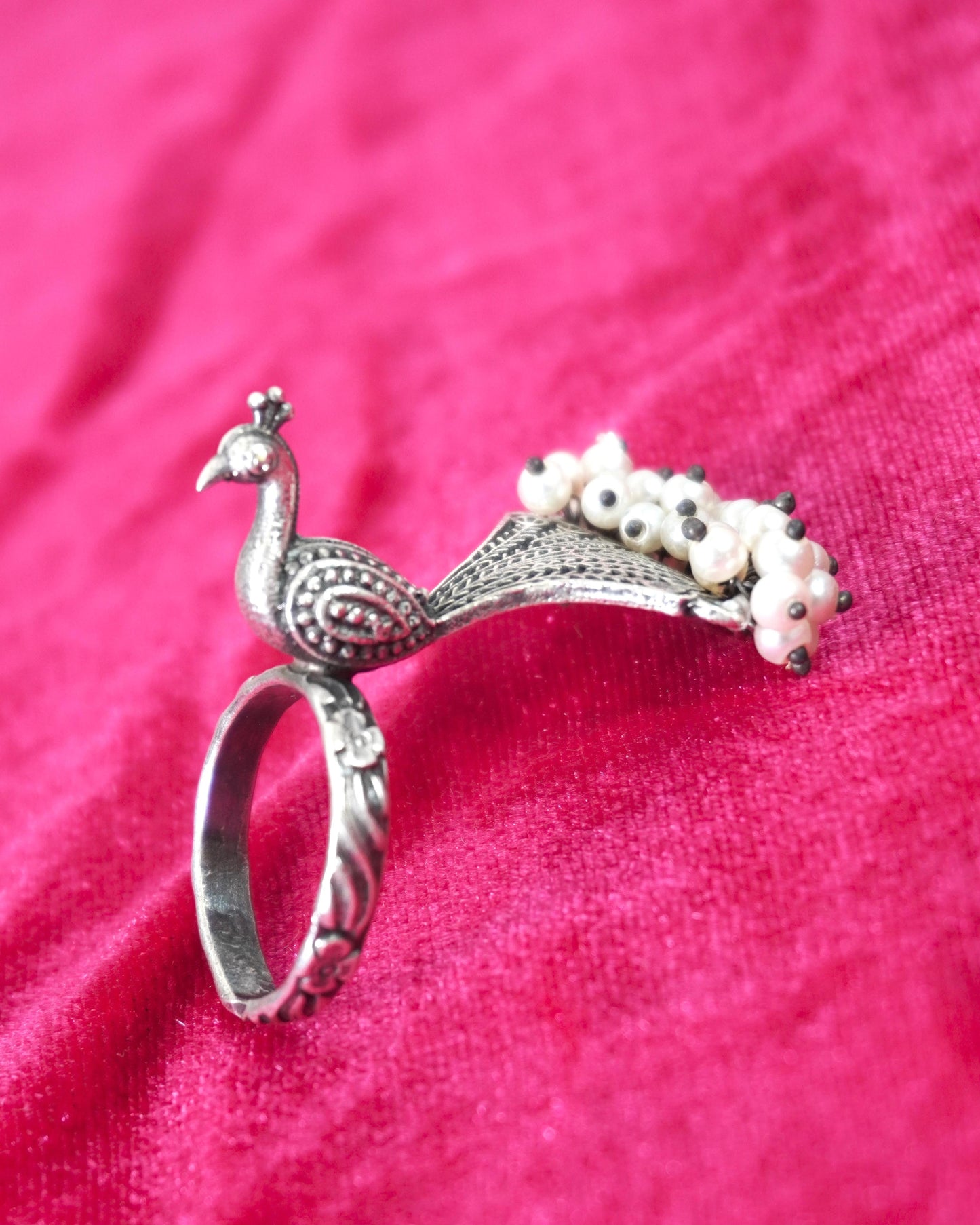 German Silver Peacock Ring GSR003