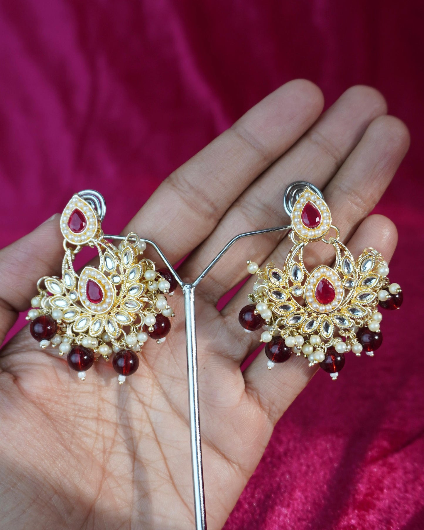 Kundan Jhumka Earrings JK007