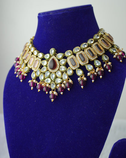 Kundan Necklace Set K043