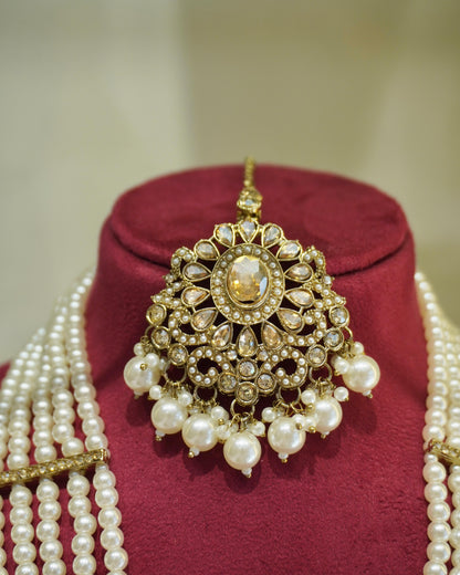 Namasvi's Kundan Pendant Pearl Necklace K087