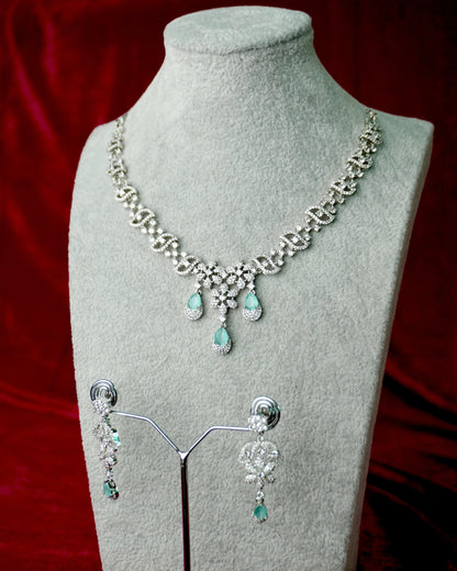 mint ad stone necklace set