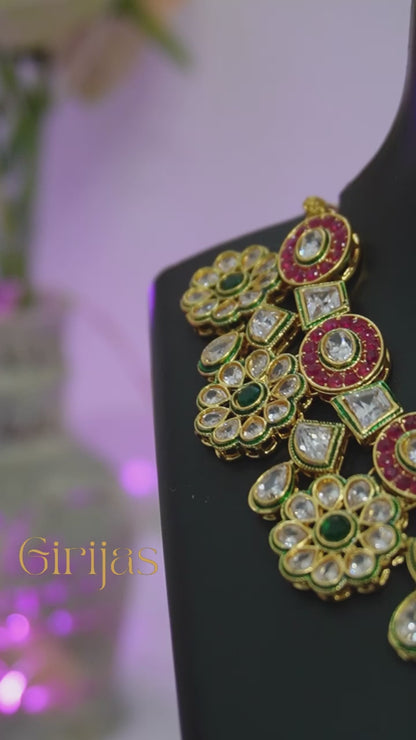 Gold Plated Kundan Necklace GPK004