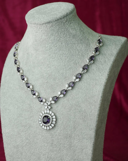 violet pendant ad necklace